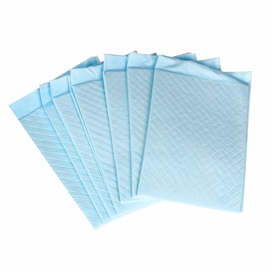 Popular alto absorbente cliente impreso hoja de enfermería desechable almohadilla sanitaria marca de venta caliente alta calidad precio bajo promoción fábrica