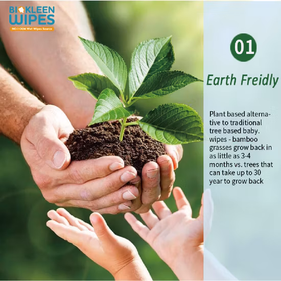 Biokleen OEM ODM Fabricante Personalización de muestras Toallitas de bambú biodegradables Toallitas de limpieza orgánicas naturales para bebés Toallitas húmedas de agua con fragancia ecológica Toallitas húmedas para bebés